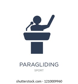 paragliding icon. Trendy flat vector paragliding icon on white background from sport collection, vector illustration can be use for web and mobile, eps10