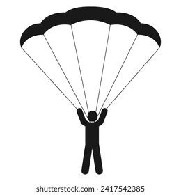 paragliding icon vector illustration design