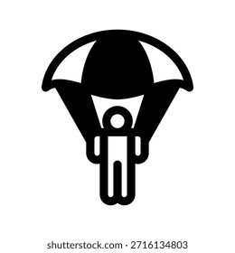 Ilustración de diseño de símbolo de Vector de icono de parapente