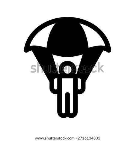 Paragliding Icon Vector Symbol Design Illustration
