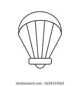 paragliding icon with white background vector stock illustration