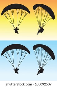 paragliding silhouette