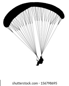 paragliding silhouette