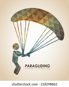 paragliding sport design , vector illustration