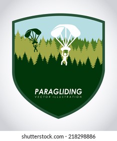 paragliding sport design , vector illustration