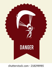 paragliding sport design , vector illustration