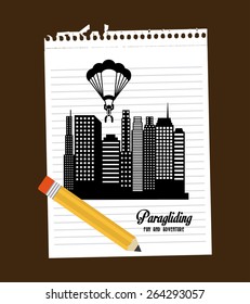 paragliding sport  design, vector illustration eps10 graphic 