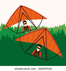 paragliding sport  design, vector illustration eps10 graphic 