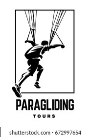 Paragliding. Sport emblem