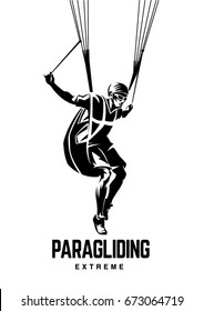Paragliding. Sport emblem