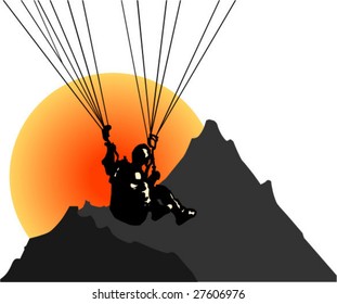 paragliding vector