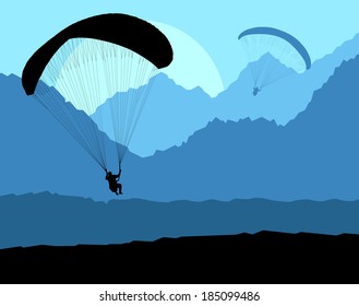 パラグライダー 山 のイラスト素材 画像 ベクター画像 Shutterstock