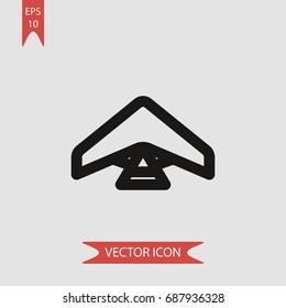 Paragliding vector icon, illustration symbol