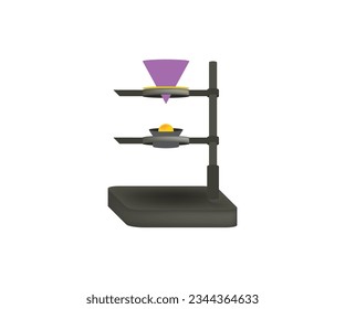 herramienta de café con gotero de paragón. vector de herramienta de café interesante