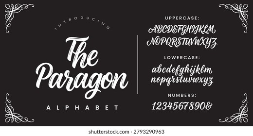 The Paragon Signature Script Font Typography for Elegant Branding and Modern Wedding Invitations
