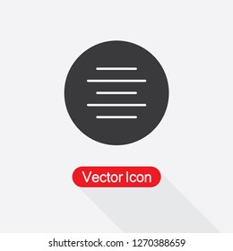 Paragraph Center Icon, Align Center Icon Vector Illustration Eps10