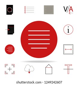 paragraph center icon. text editor icons universal set for web and mobile