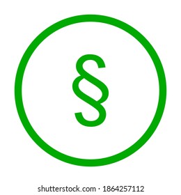 Paragraph and circle on white