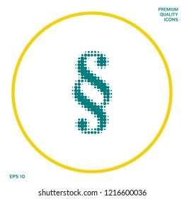 Paragraph halftone logo. Graphic elements for your design