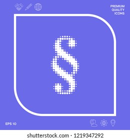 Paragraph halftone logo. Graphic elements for your design