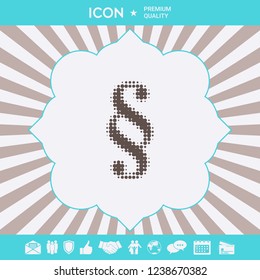 Paragraph halftone logo. Graphic elements for your design