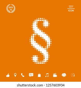 Paragraph halftone logo. Graphic elements for your design