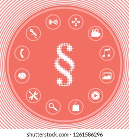 Paragraph halftone logo. Graphic elements for your design