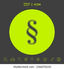 Paragraph halftone logo. Graphic elements for your design