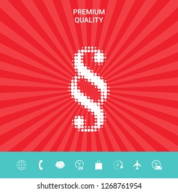 Paragraph halftone logo. Graphic elements for your design