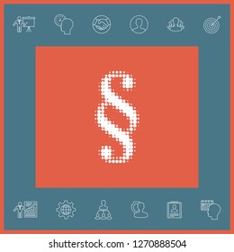 Paragraph halftone logo. Graphic elements for your design