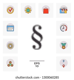 Paragraph halftone logo. Graphic elements for your design