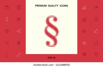 Paragraph halftone logo. Graphic elements for your design