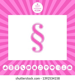 Paragraph halftone logo. Graphic elements for your design