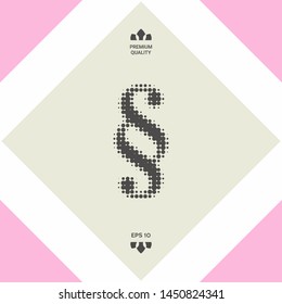 Paragraph halftone logo. Graphic elements for your design