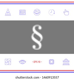 Paragraph halftone logo. Graphic elements for your design