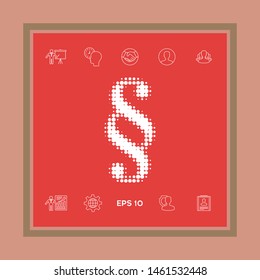 Paragraph halftone logo. Graphic elements for your design