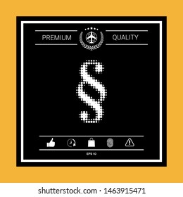 Paragraph halftone logo. Graphic elements for your design