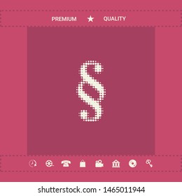 Paragraph halftone logo. Graphic elements for your design