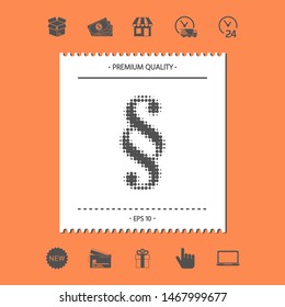 Paragraph halftone logo. Graphic elements for your design