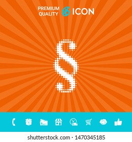 Paragraph halftone logo. Graphic elements for your design