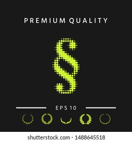 Paragraph halftone logo. Graphic elements for your design