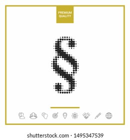 Paragraph halftone logo. Graphic elements for your design