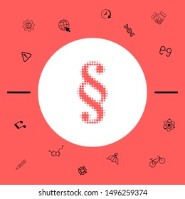 Paragraph halftone logo. Graphic elements for your design