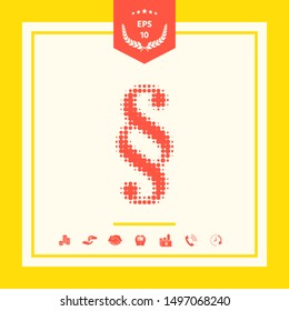 Paragraph halftone logo. Graphic elements for your design