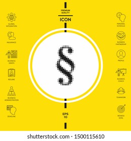 Paragraph halftone logo. Graphic elements for your design