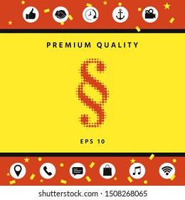 Paragraph halftone logo. Graphic elements for your design