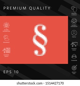Paragraph halftone logo. Graphic elements for your design