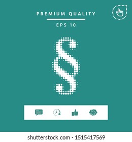 Paragraph halftone logo. Graphic elements for your design