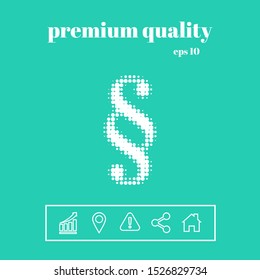 Paragraph halftone logo. Graphic elements for your design