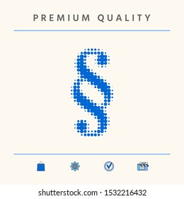 Paragraph halftone logo. Graphic elements for your design